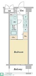 ニューシティアパートメンツ亀戸 1Kの間取図画像