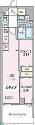 Garden Xavis門前仲町 2LDKの間取図画像