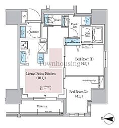 Urbanex錦糸公園 2LDKの間取図画像