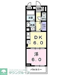 ボワ リュネール 1DKの間取図画像