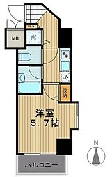 ガーラ・シティ深川森下 1Kの間取図画像