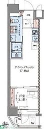 CREATIF蔵前 1DKの間取図画像