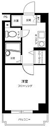 グランディール墨田 1Kの間取図画像