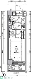 QUALITAS浅草 1Kの間取図画像