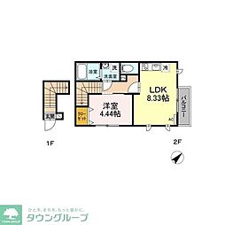ルネス押上 1LDKの間取図画像
