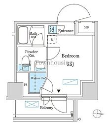 パークアクシス錦糸町スタイルズ ワンルームの間取図画像