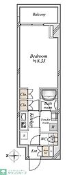 アーバンパーク浅草 1Kの間取図画像