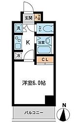 グローバン森下 1Kの間取図画像