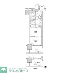 ブルックサイドレジデンス木場 2Kの間取図画像