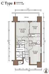 TheParkcross錦糸町レジデンス 1SLDKの間取図画像