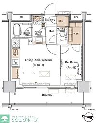 ブランシエスタ木場 1LDKの間取図画像