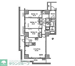 パークアクシス豊洲 3LDKの間取図画像