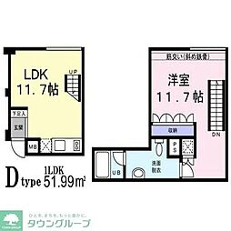 アリスマナーガーデン銀座ウォーク 1LDKの間取図画像