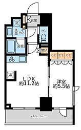 プライマル浅草言問通 1LDKの間取図画像