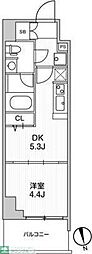 リテラス南千住サウス 1DKの間取図画像