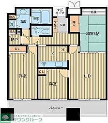 リバーサイド隅田セントラルタワー 3LDKの間取図画像