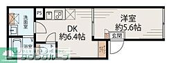 Bliss住吉 1DKの間取図画像