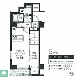 アイルプレミアム押上ノルド 1LDKの間取図画像
