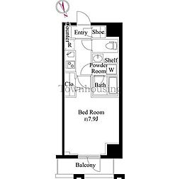 GRANPASEO浅草橋2 1Kの間取図画像