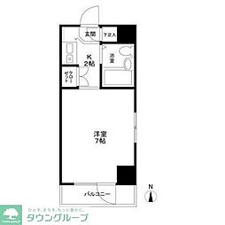 ダイヤモンドレジデンス 1Kの間取図画像