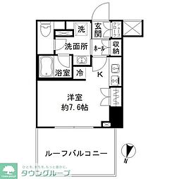 パークリュクス清澄白河 ワンルームの間取図画像