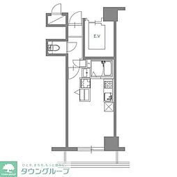 インプルーブ白金 2階1Kの間取り