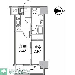 SYFORME住吉 4階2Kの間取り