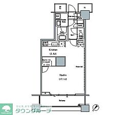 ＴＨＥ　ＴＯＫＹＯ　ＴＯＷＥＲＳ　ＭＩＤＴＯＷＥＲ 12階1Kの間取り