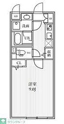 ＴＨＥ　ＰＡＬＭＳ大島 2階1Kの間取り