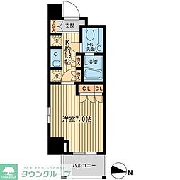 エコロジー東陽町プロセンチュリー 3階1Kの間取り