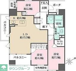 グランスイート南砂 3LDKの間取図画像