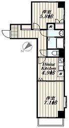 ヴェルトウォーターフロント 2DKの間取図画像