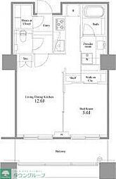パークコート麻布十番ザ・タワー 1LDKの間取図画像