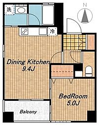 クリオ三田ラ・モード 1LDKの間取図画像
