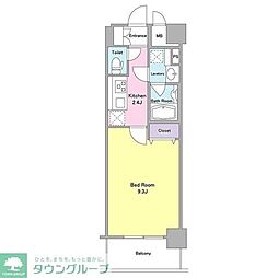 ラポール両国 1Kの間取図画像