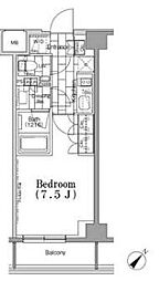 ONEROOFFLAT月島 1Kの間取図画像