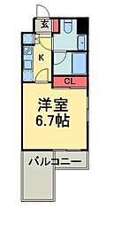 KDXレジデンス門前仲町 1Kの間取図画像
