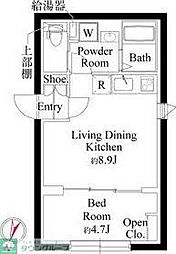 CASA PIAZZA 品川イースト 1LDKの間取図画像