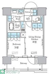 HARUMIFLAGPORTVILLAGEC棟 1LDKの間取図画像