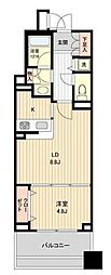 HF銀座レジデンスEAST 1LDKの間取図画像