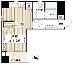 レオーネ三越前 ワンルームの間取図画像