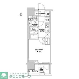 コンフォリア品川EAST 1Kの間取図画像