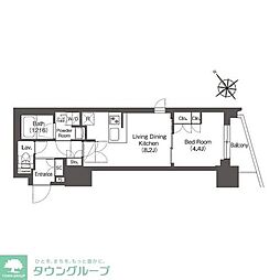 COMFORIA東大井1 1LDKの間取図画像