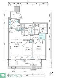 パークタワー勝どきサウス 2LDKの間取図画像