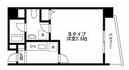 アヴァンセ戸越 1Kの間取図画像