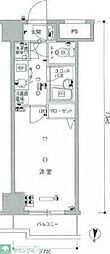 スカイコート森下 1Kの間取図画像