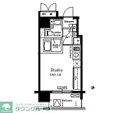 パークアクシス八丁堀 ワンルームの間取図画像