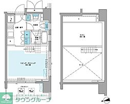 PRIMEURBANシバウラロフト 1Kの間取図画像