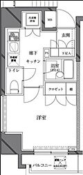 セジョリ西麻布 1Kの間取図画像