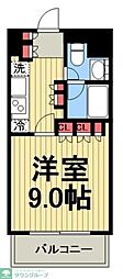 パークアクシス白金台 ワンルームの間取図画像